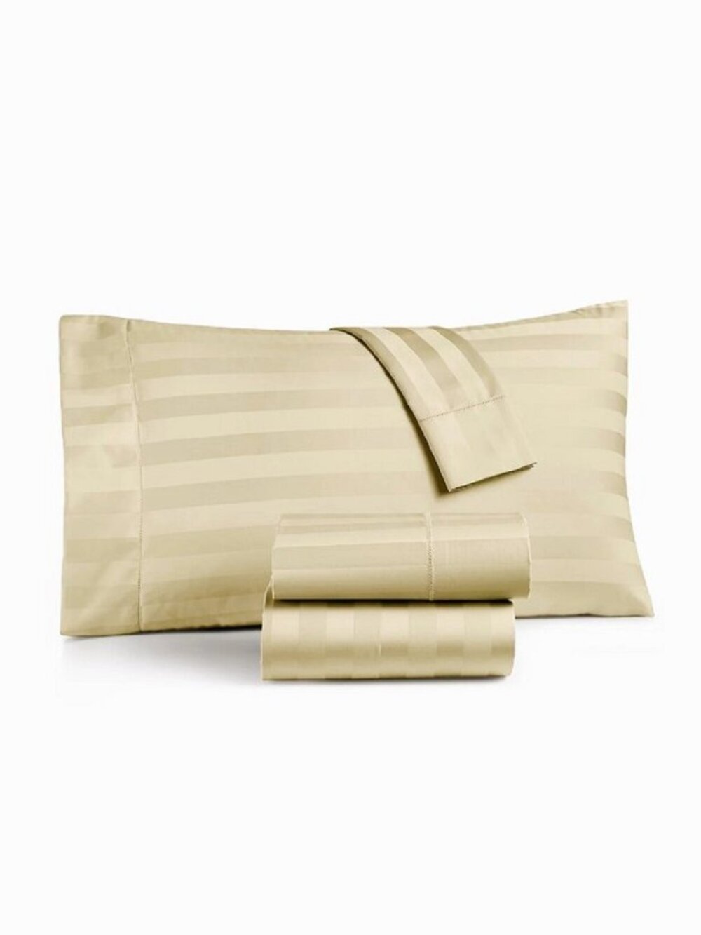 brand new 4-piece STRIPE Charter Club Damask 550 TC 100% Cotton FULL Sheet Set